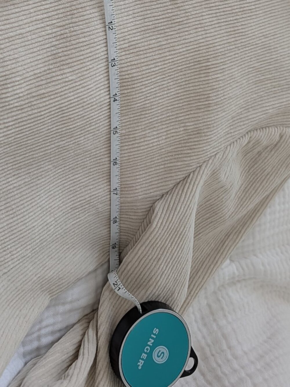 Apuntob Round Collar Cotton Corduroy Jacket in Milk (Lait), Size Small - Picture 8 of 9